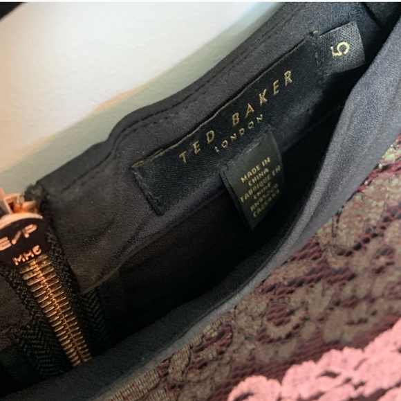 ππ Ted Baker Jaseyy Sheath Lacey Dress Crew Neck Short-Sleeve PTP: 20" - Picture 13 of 16